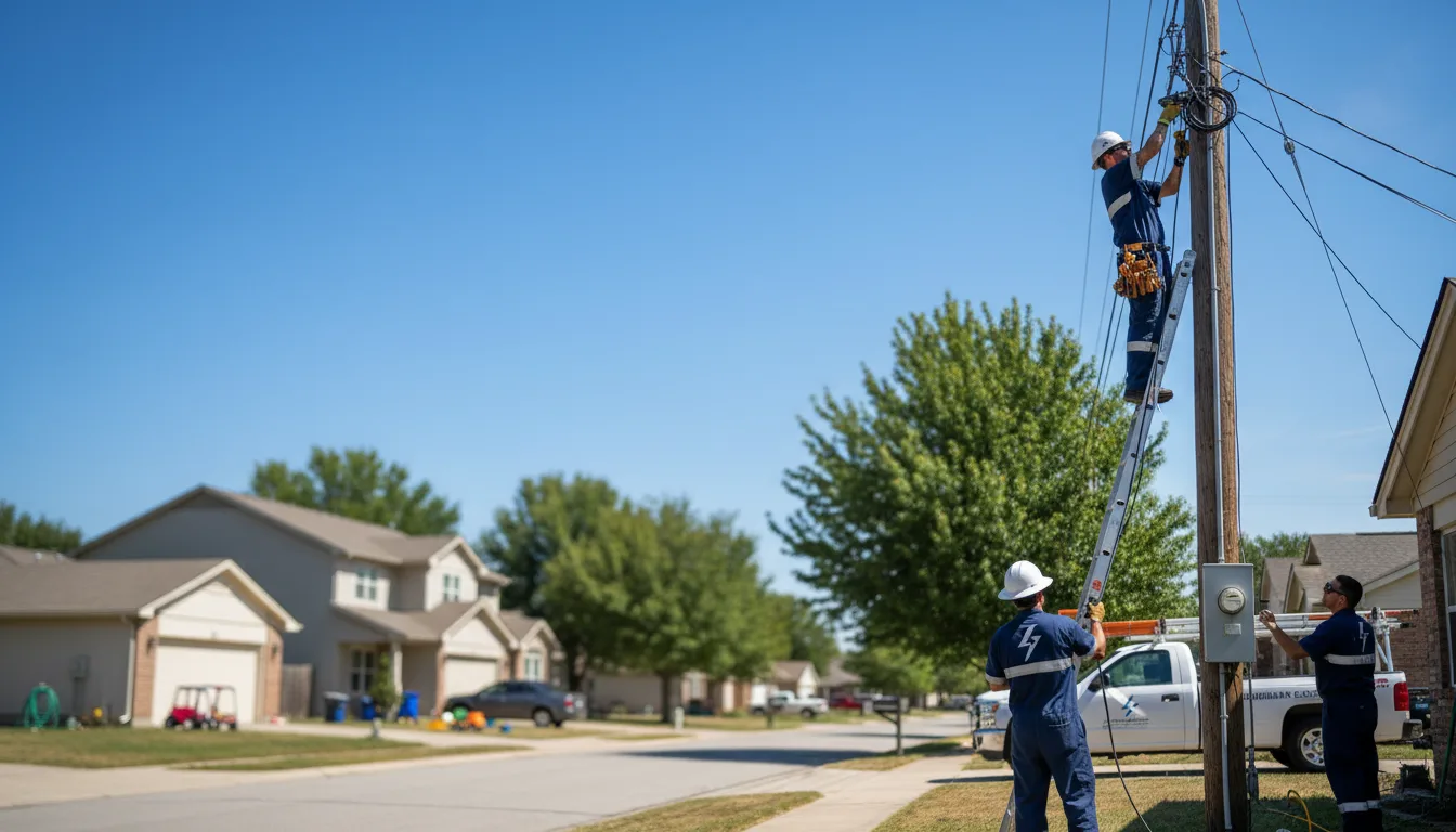 Residential electrician providing installation services in Mills, NE